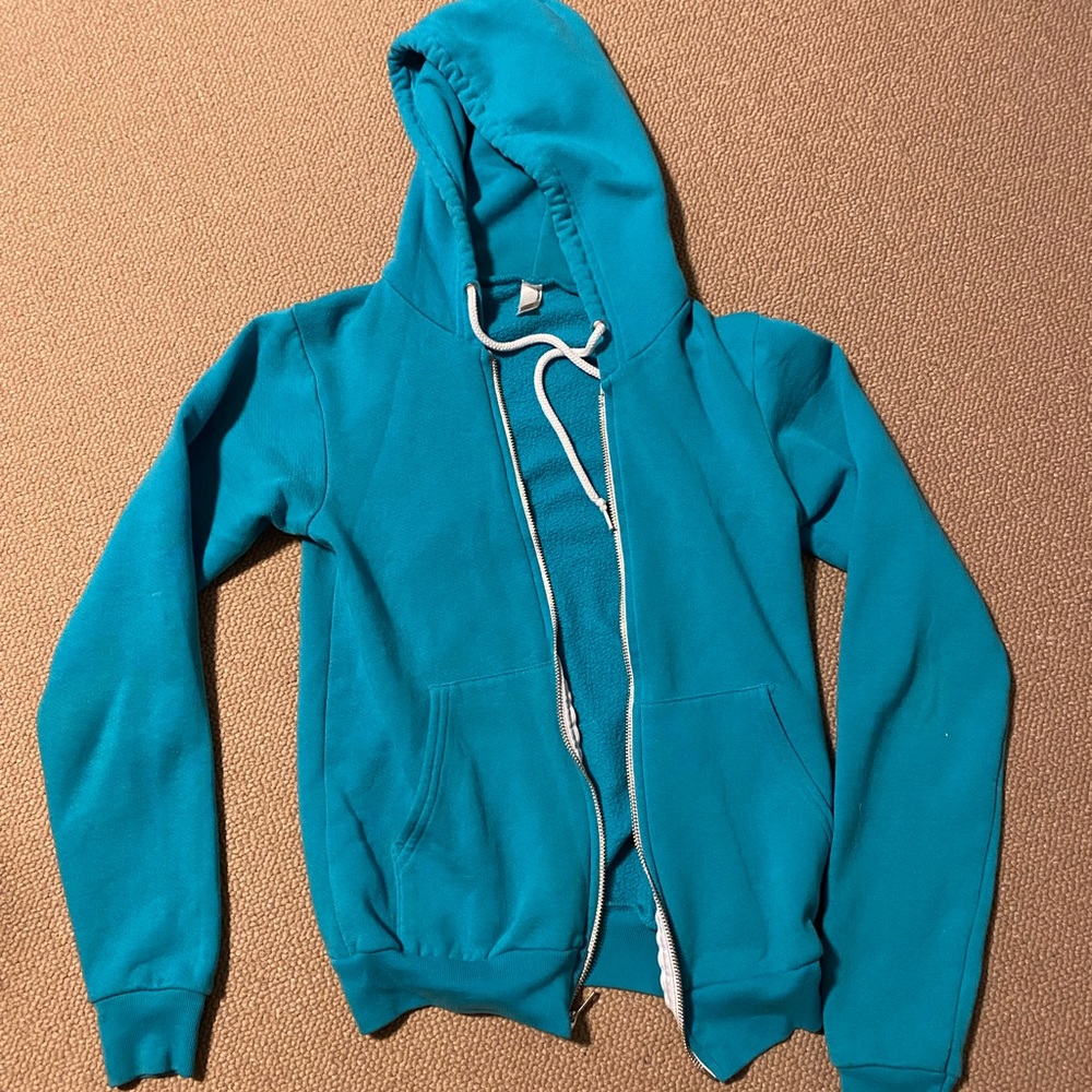 Teal American Apparel hoodie size XXS